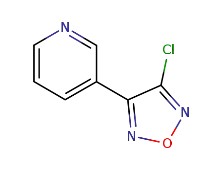 Molecular Structure of 131988-04-0 (Pyridine, 3-(4-chloro-1,2,5-oxadiazol-3-yl)-)