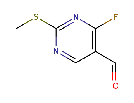 5-Pyrimidinecarboxaldehyde, 4-fluoro-2-(methylthio)-