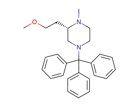 Molecular Structure of 848555-68-0 (Piperazine, 2-(2-methoxyethyl)-1-methyl-4-(triphenylmethyl)-, (2S)-)