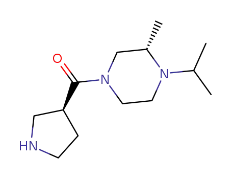 (2S)-1-(1-methylethyl)-2-methyl-4-[(3S)-3-pyrrolidinylcarbonyl]piperazine