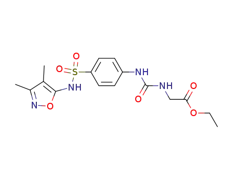 Molecular Structure of 166963-50-4 (4-[N '-(Ethoxycarbonylmethyl)ureido]-N-(3,4-dimethyl-5-isoxazolyl)benzenesulfonamide)