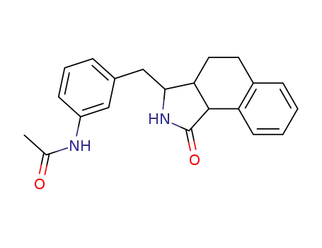 Molecular Structure of 140378-02-5 (3-(3-acetaminophenyl)methyl-2,3,3a,4,5,9b-hexahydro-1H-oxo-benz[e]isoindole)