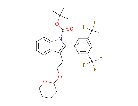 1-tert-butoxycarbonyl-2-[3,5-bis(trifluoromethyl)phenyl]-3-[2-(tetrahydro-2H-pyran-2-yloxy)ethyl]-1H-indole