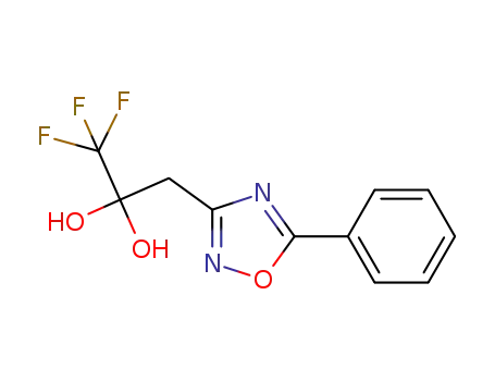 Molecular Structure of 110235-02-4 (2,2-Propanediol, 1,1,1-trifluoro-3-(5-phenyl-1,2,4-oxadiazol-3-yl)-)
