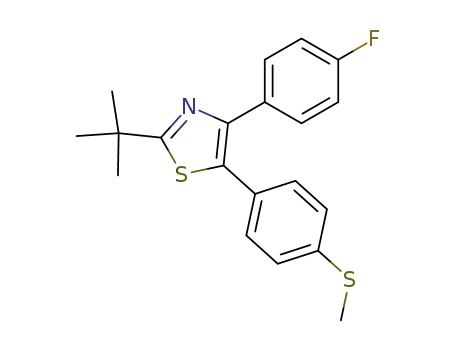2-(tert-butyl)-4-(4-fluorophenyl)-5-(4-methylthiophenyl)thiazole