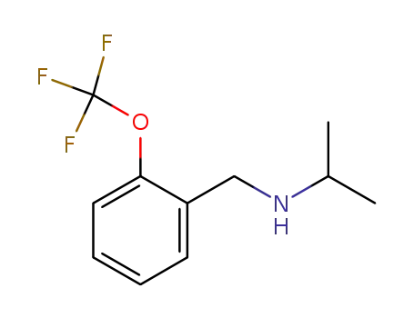 Molecular Structure of 823188-59-6 (Benzenemethanamine, N-(1-methylethyl)-2-(trifluoromethoxy)-)