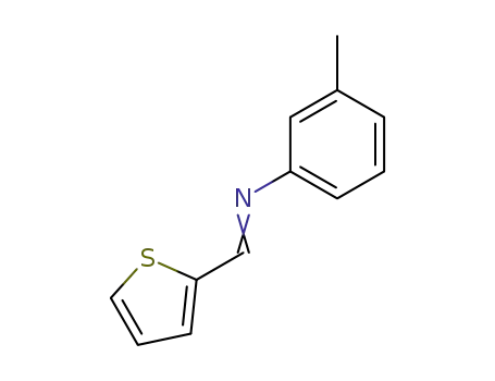 Molecular Structure of 13533-29-4 (Benzenamine, 3-methyl-N-(2-thienylmethylene)-)