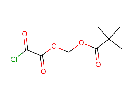 Molecular Structure of 115686-68-5 (Propanoic acid, 2,2-dimethyl-, [(chlorooxoacetyl)oxy]methyl ester)