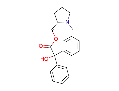 Molecular Structure of 102156-75-2 ((1-methylpyrrolidin-2-yl)methyl hydroxy(diphenyl)acetate)