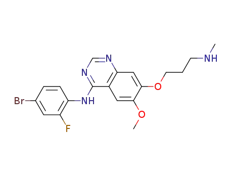 4-(4-bromo-2-fluoroanilino)-6-methoxy-7-(3-methylaminopropoxy)quinazoline
