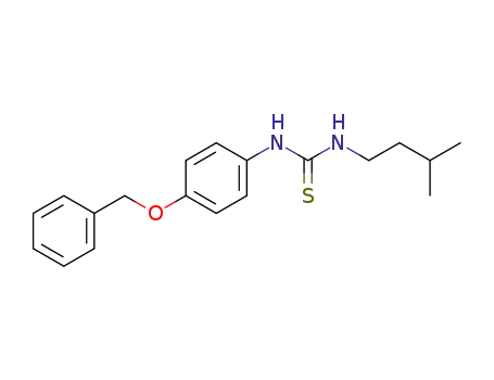 Molecular Structure of 874393-37-0 (Thiourea, N-(3-methylbutyl)-N'-[4-(phenylmethoxy)phenyl]-)