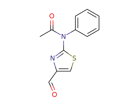 Molecular Structure of 91973-74-9 (N-(4-FORMYL-1,3-THIAZOL-2-YL)-N-PHENYLACETAMIDE)