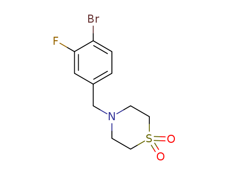 4-[(4-bromo-3-fluorophenyl)methyl]-1λ?-thiomorpholine-1,1-dione