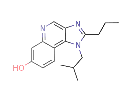 Molecular Structure of 847577-59-7 (1H-Imidazo[4,5-c]quinolin-7-ol, 1-(2-methylpropyl)-2-propyl-)