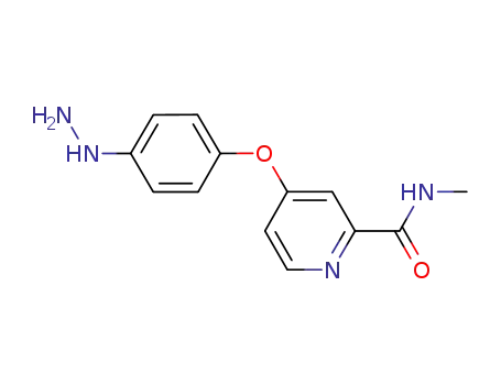 Molecular Structure of 864272-27-5 (2-Pyridinecarboxamide, 4-(4-hydrazinophenoxy)-N-methyl-)