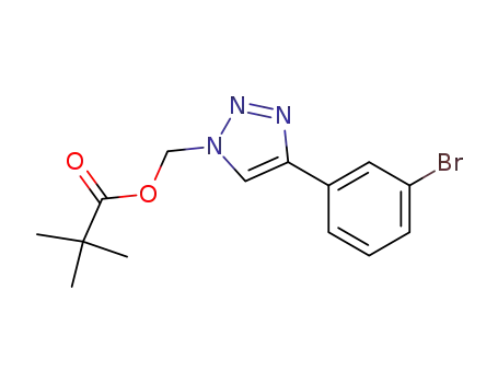 Molecular Structure of 1007578-98-4 ([4-(3-bromophenyl)-1H-1,2,3-triazol-1-yl]methyl 2,2-dimethylpropanoate)