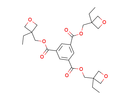 Molecular Structure of 874108-45-9 (1,3,5-Benzenetricarboxylic acid, tris[(3-ethyl-3-oxetanyl)methyl] ester)
