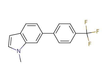 Molecular Structure of 481630-24-4 (6-(4-trifluoromethylphenyl)-1-methyl-1H-indole)