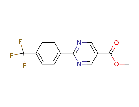 Molecular Structure of 871251-66-0 (2-(4-TRIFLUOROMETHYLPHENYL)PYRIMIDINE-5-CARBOXYLIC ACID METHYL ESTER)