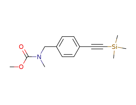 Molecular Structure of 880160-61-2 (Carbamic acid, methyl[[4-[(trimethylsilyl)ethynyl]phenyl]methyl]-, methyl
ester)