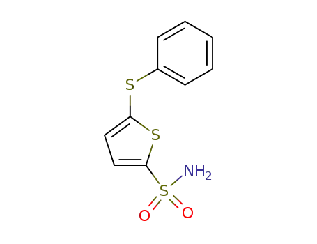 Molecular Structure of 63031-79-8 (5-(PHENYLTHIO)THIOPHENE-2-SULFONAMIDE)