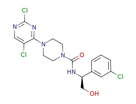 1-(2,5-dichloro-pyrimidin-4-yl)-piperidine-4-carboxylic acid [1-(3-chloro-phenyl)-2-hydroxy-ethyl]-amide