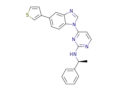 2-[(S)-1-Phenylethylamino]-4-[5-(thiophen-3-yl)benzimidazol-1-yl]pyrimidine