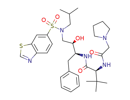 2S-[[(pyrrolidin-1-yl)acetyl]amino]-N-[2R-hydroxy-3-[[(benzothiazol-6-yl)sulfonyl](2-methylpropyl)amino]-1S-(phenylmethyl)propyl]-3,3-dimethyl-butanamide