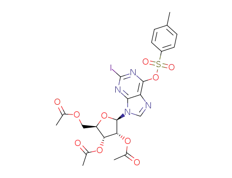 9-(2,3,5-tri-O-acetyl-β-D-ribofuranosyl)-2-iodo-6-O-p-toluenesulfonylhypoxanthine