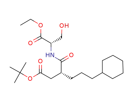 Molecular Structure of 348623-62-1 (tert-Butyl (3R)-6-cyclohexyl-3-({[(1S)-2-ethoxy-1-(hydroxymethyl)-2-oxoethyl]amino}carbonyl)hexanoate)