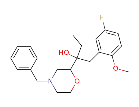 Molecular Structure of 852236-28-3 (2-Morpholinemethanol,
a-ethyl-a-[(5-fluoro-2-methoxyphenyl)methyl]-4-(phenylmethyl)-)