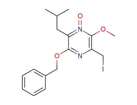 Pyrazine,
2-(iodomethyl)-3-methoxy-5-(2-methylpropyl)-6-(phenylmethoxy)-,
4-oxide