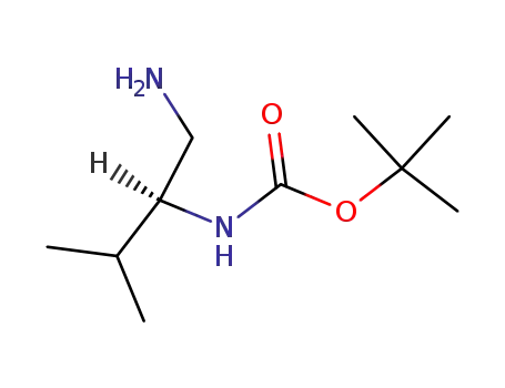 Molecular Structure of 400652-49-5 (Carbamic acid, [(1S)-1-(aminomethyl)-2-methylpropyl]-, 1,1-dimethylethyl ester)