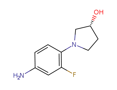 Molecular Structure of 593249-20-8 (1-(4-AMINO-2-FLUOROPHENYL)-3-PYRROLIDINOL)