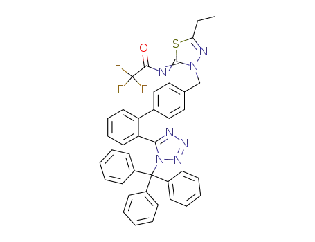 5-ethyl-2-trifluoroacetylimino-3-[2'-(1-triphenylmethyl-1H-tetrazol-5-yl)biphenyl-4-yl]methyl-1,3,4-thiadiazoline