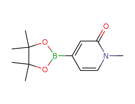Molecular Structure of 1160790-84-0 (1-Methyl-4-(4,4,5,5-tetraMethyl-1,3,2-dioxaborolan-2-yl)pyridin-2(1H)-one)