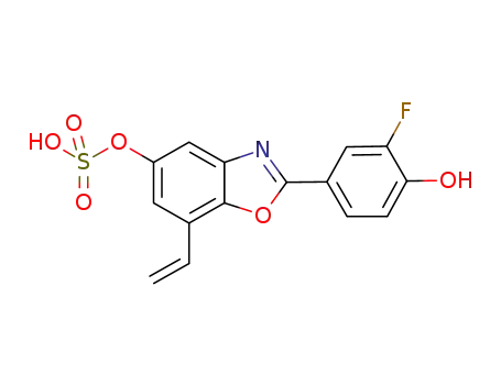 5-Benzoxazolol, 7-ethenyl-2-(3-fluoro-4-hydroxyphenyl)-, 5-(hydrogen
sulfate)