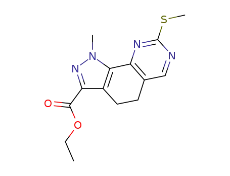 1H-Pyrazolo[4,3-h]quinazoline-3-carboxylic acid,
4,5-dihydro-1-methyl-8-(methylthio)-, ethyl ester