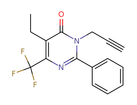 4(3H)-Pyrimidinone, 5-ethyl-2-phenyl-3-(2-propynyl)-6-(trifluoromethyl)-