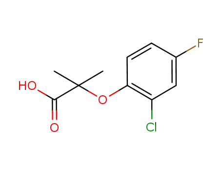 Molecular Structure of 898265-63-9 (Propanoic acid, 2-(2-chloro-4-fluorophenoxy)-2-methyl-)