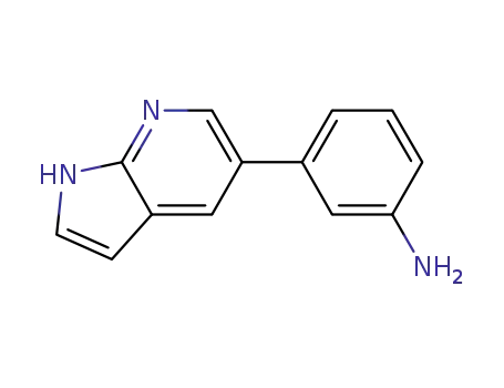 Molecular Structure of 611205-04-0 (Benzenamine, 3-(1H-pyrrolo[2,3-b]pyridin-5-yl)-)