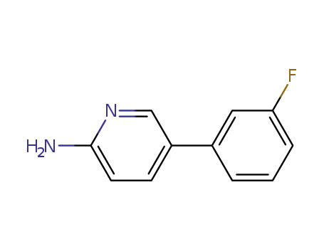 Molecular Structure of 866620-27-1 (5-(3-FLUOROPHENYL)-2-PYRIDINAMINE)