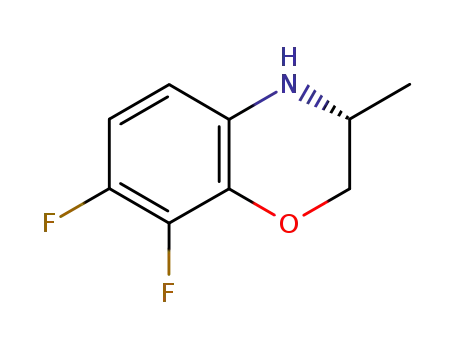 Molecular Structure of 112136-69-3 (2H-1,4-Benzoxazine, 7,8-difluoro-3,4-dihydro-3-methyl-, (R)-)