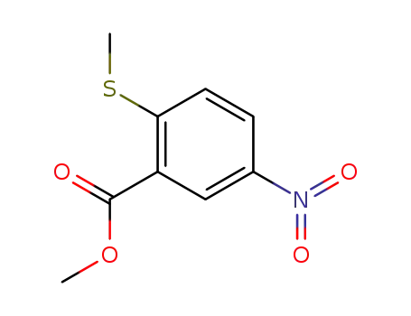 Molecular Structure of 191604-70-3 (METHYL 2-(METHYLTHIO)-5-NITROBENZOATE)