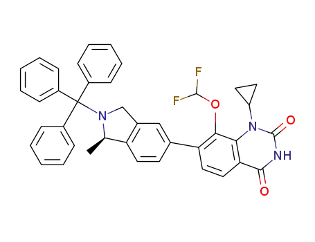 1-Cyclopropyl-8-difluoromethoxy-7-((R)-1-methyl-2-trityl-2,3-dihydro-1H-isoindol-5-yl)-1H-quinazolinedione