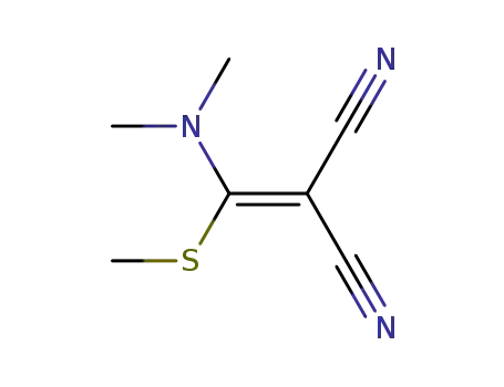 Molecular Structure of 31297-60-6 (Propanedinitrile, [(dimethylamino)(methylthio)methylene]-)