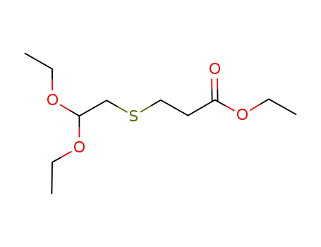Molecular Structure of 61546-43-8 (Propanoic acid, 3-[(2,2-diethoxyethyl)thio]-, ethyl ester)