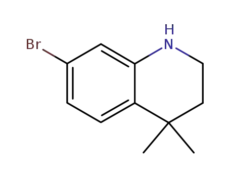 Molecular Structure of 158326-77-3 (7-broMo-4,4-diMethyl-1,2,3,4,-tetrahydroquinoline)