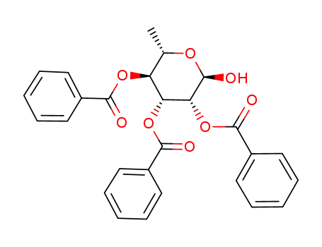 Molecular Structure of 862108-13-2 (2,3,4-tri-O-benzoyl-α-L-rhamnopyranose)