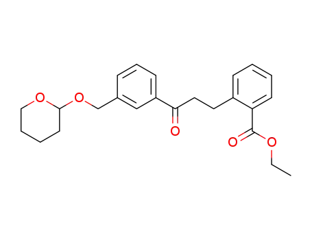 Ethyl 2-(3-(3-(((2-tetrahydropyranyl)oxy)methyl)phenyl)-3-oxopropyl)benzoate